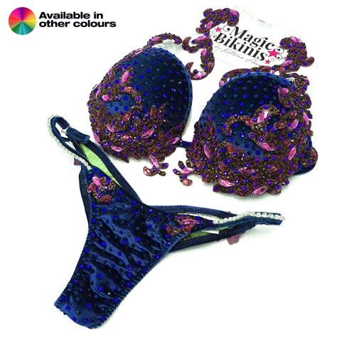 Quick Ship Bikini 230 Velour Glam Diva Deluxe Suit Magic Bikinis Custom Competition Suits