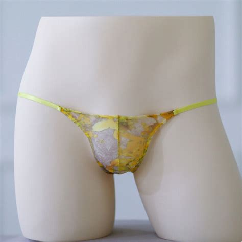 Men T Back Thong Panties G String Lingerie Ultra Thin Breathable Low Rise Lace Ebay