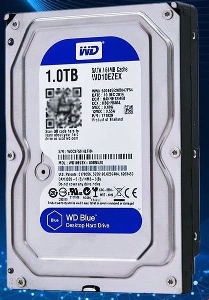 1 ТБ Внутренний жесткий диск Western Digital Blue1 (WD10EZEX) - купить ...