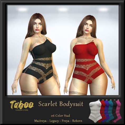 Second Life Marketplace Taboo Scarlet Bodysuit Demo