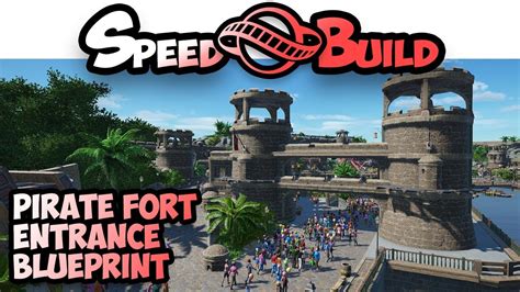 Planet Coaster Speed Build Pirate Entrance Blueprint Youtube