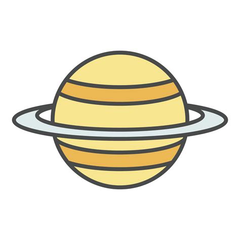 Saturn Planet Icon Color Outline Vector 15667248 Vector Art At Vecteezy