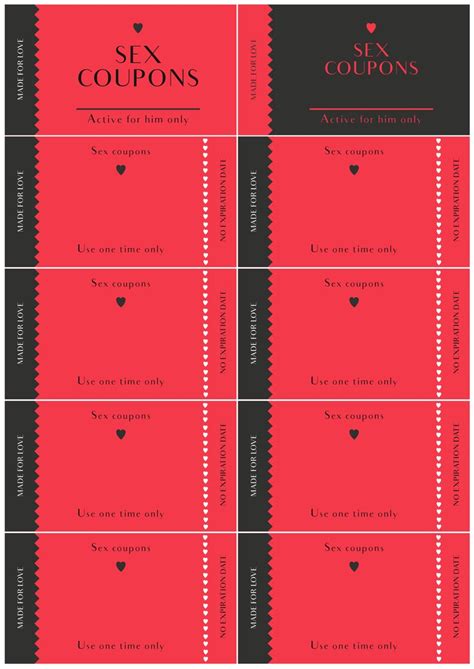 Printable Sex Coupon Book For Couples Editable Canva Template Adults