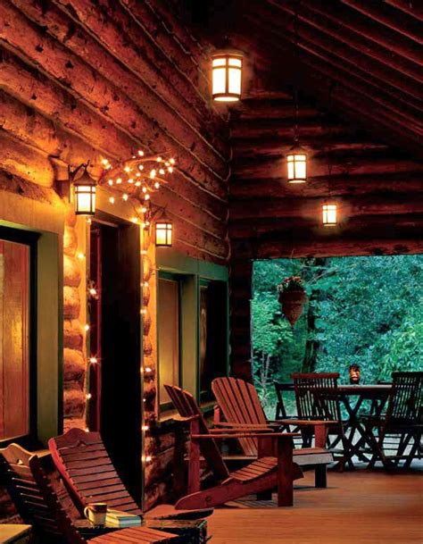 Light In The Landscape Rustic Porch Log Homes Cabin Porches