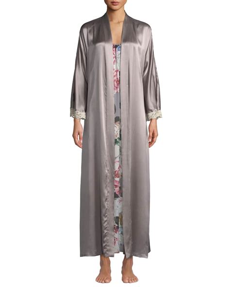 Christine Lingerie Bijoux Long Silk Robe Neiman Marcus