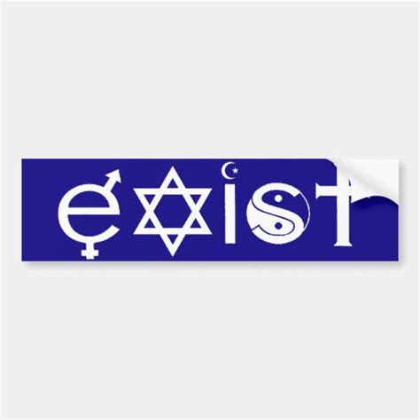 Exist Coexist Parody Bumper Sticker | Zazzle.com