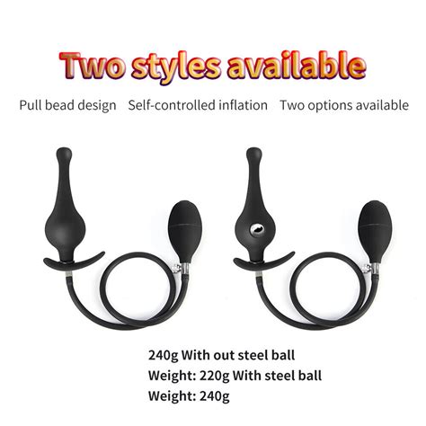 Huge Inflatable Dildo Silicone Anal Butt Plug Sex Toy Expander Prostate Massager Ebay