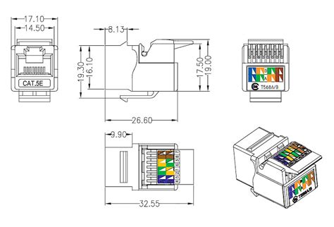 Cabeus KJ-RJ45-Cat.5e-Toolless Вставка Keystone Jack RJ-45(8P8C ...