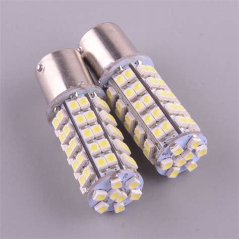 2Pcs White 68 SMD LED 1156 1141 1003 Interior Light Bulbs For Car RV