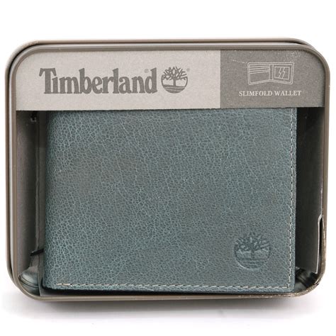 Timberland Thin Slimfold Wallet Genuine Leather Mens Billfold Slim Id