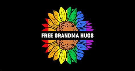 Free Grandma Hugs Lgbt Daisy Hippie Gay Pride Hippie Gay Pride Sticker Teepublic