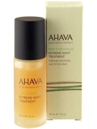 Full ingredients list AHAVA Extreme Night Treatment
