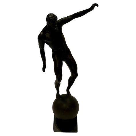 Evocative Signed Bronze Sculpture Of Male Nude For Sale At Stdibs