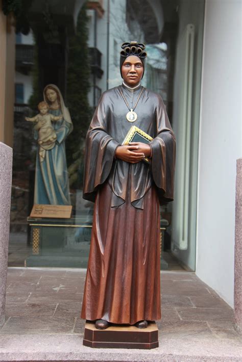 Wooden Statue Of St Josefine Bakhita Ferdinand Stuflesser