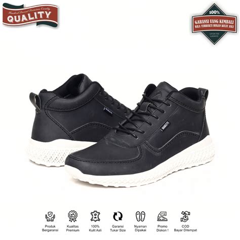 Jual Bradleys Hero Tl Sporty Black Sepatu Kulit Kasual Sneakers Pria