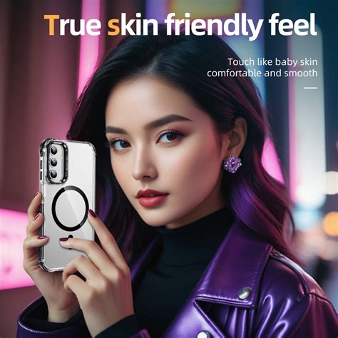 Camstand átlátszó tok MagSafe, Samsung Galaxy A15, fekete | Momanio.hu