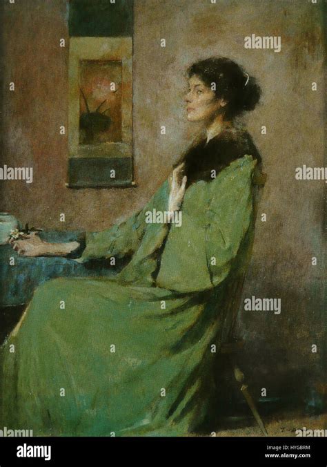 Thomas Dewing Portrait De Femme Stock Photo Alamy