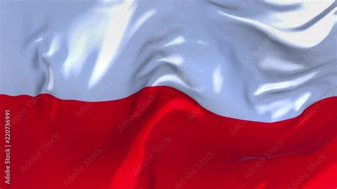 233 Poland Flag Waving In Wind Slow Motion Animation 4k Realistic