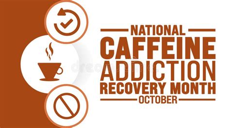 Caffeine Addiction Recovery Month Background Or Banner Design Template