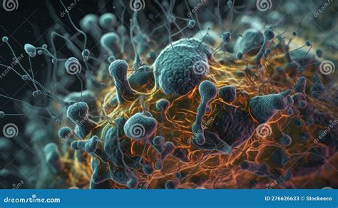 Serotonin Receptor Communication Under Microscope Stock Illustration ...