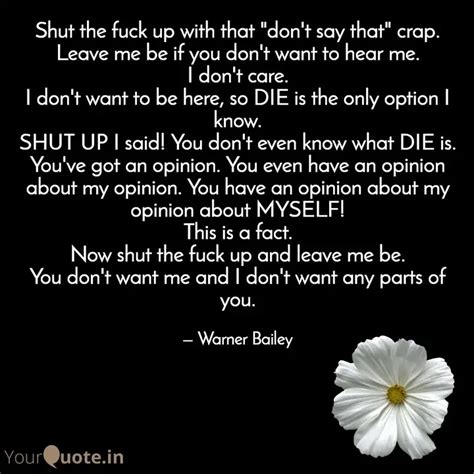 Shut The Fuck Up With Tha Quotes Writings By Warner Bailey YourQuote