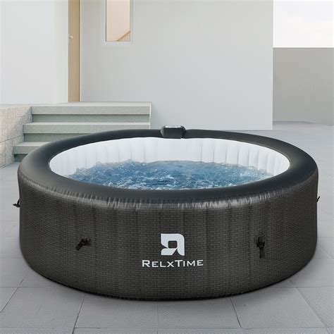 Relxtime Inflatable Round Hot Tub Portable Outdoor Spa To Person Air Jet Heater Blowout