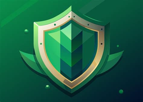 A Green Shield Vector Illustration Flat 2 Premium AI Generated Vector