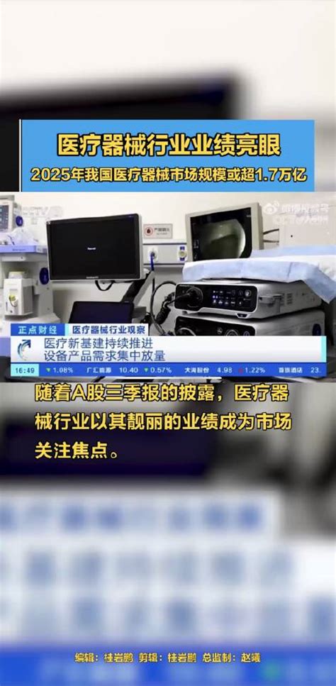 医疗器械行业业绩亮眼 2025年我国医疗器械市场规模或超17万亿医疗器械a股新基建新浪新闻