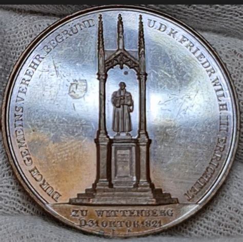 Preußen Wittenberg Reformation Bronze Medaille Martin Luther Denkmal