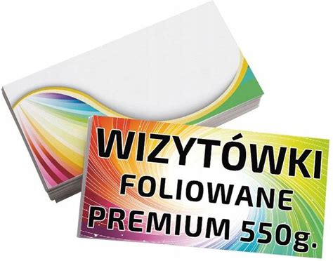 Wizytówki Foliowane 250 szt Folia Mat Grube 550g Ceny i opinie Ceneo pl