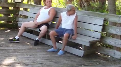 Older Gays Have Sex In Public Park