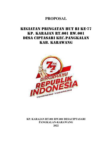 Contoh Proposal 17 Agustus Desa Ciptasari Pdf