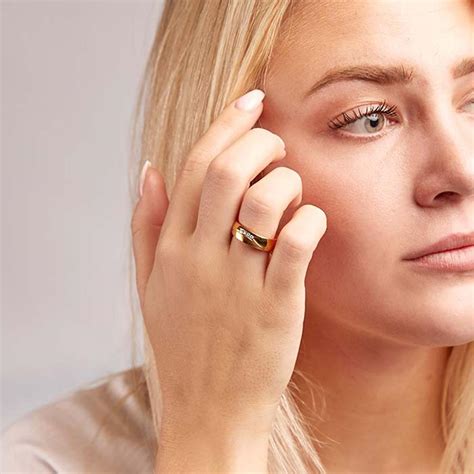 Roestvrijstalen Ring Zirkonia Verguld 6mm Breed R9178cz