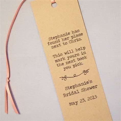 Wedding Bookmark Etsy