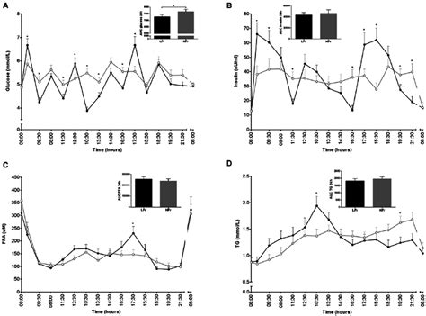 Glucose A Insulin B FFA C And TG D Levels For 24 H And The