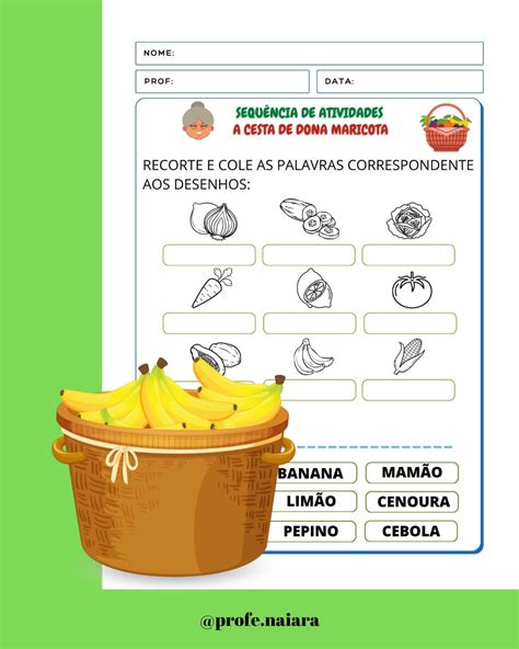 A Cesta De Dona Maricota Atividades - Sequência de Atividades A cesta da dona Maricota 2° ano – Naiara ...