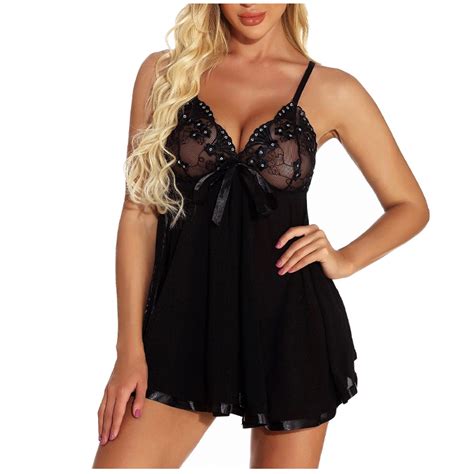Sdnall Sexy Plus Size Lingerie Lace Bow Nightwear Sleepwear Pajamas Nightwear S Xl Walmart