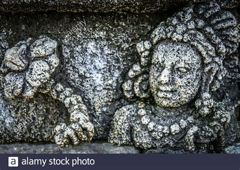 Wall reliefs in Borobudur temple Stock Photo - Alamy