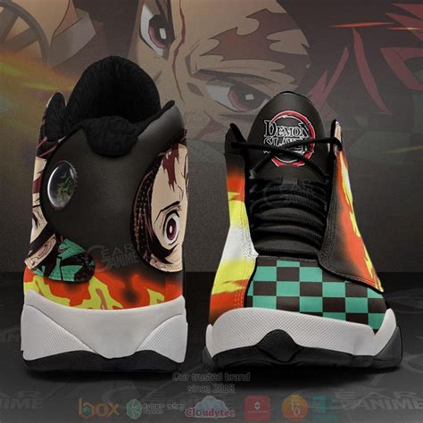 HOT Tanjiro Sun Breathing Anime Demon Slayer Air Jordan 13 Sneaker Express Your Unique Style