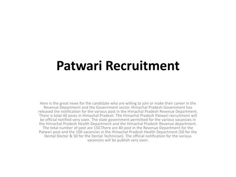 Patwari Recruitment Exam 2018 Dates Syllabus Pattern 12