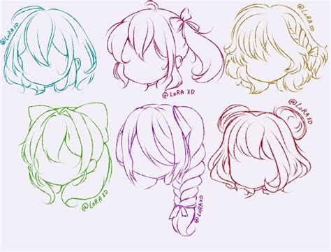 Anime hairstyle ideas | Drawing hair tutorial, How to draw hair, Easy ...