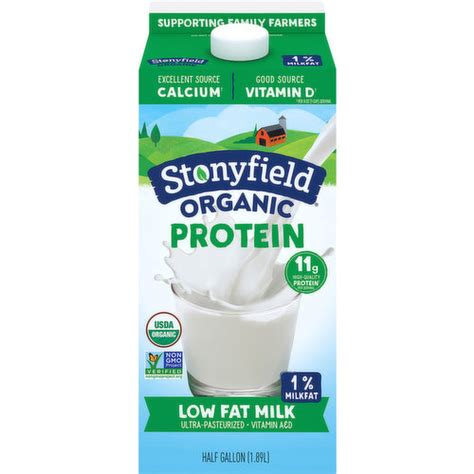 Stonyfield Organic Milk, Low Fat, Protein