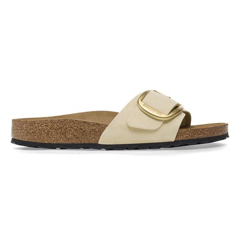 Madrid Big Buckle Nubuk Leather Ecru Birkenstock