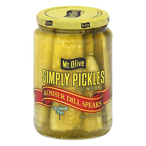 Mt Olive Pickles Kosher Dill Spears 24 Oz Pickles Relish Ingles