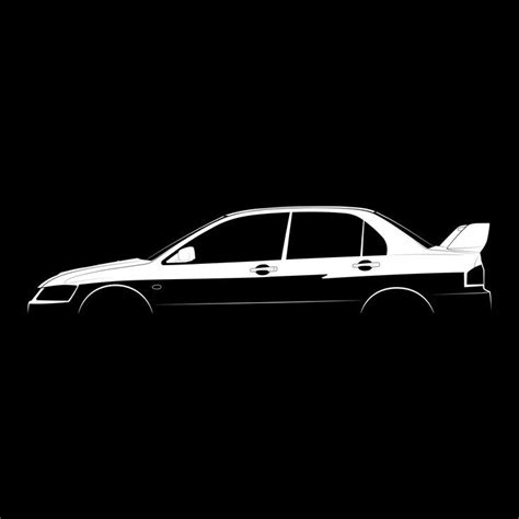 Sleek Silhouette Of Mitsubishi Lancer Evolution Ix Mr Gsr