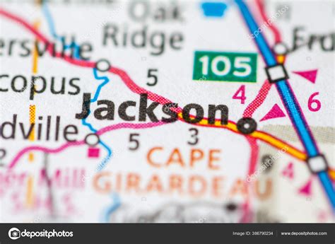 Jackson Missouri Usa Map Stock Photo by ©aliceinwonderland2020 386790234