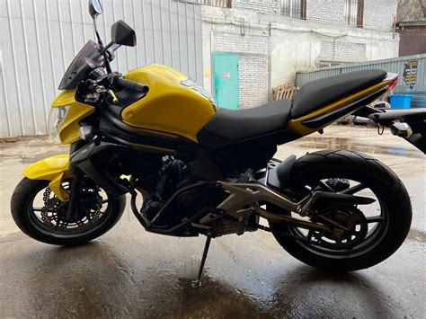 Купить б у Kawasaki ER 6N инжектор 6 передач в Москве жёлтый naked bike 2012 года на Авто ру ID