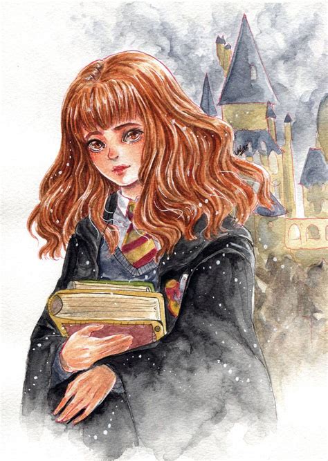 Emma Watson Hermione Granger Harry Potter Y El Dibujo Animado De