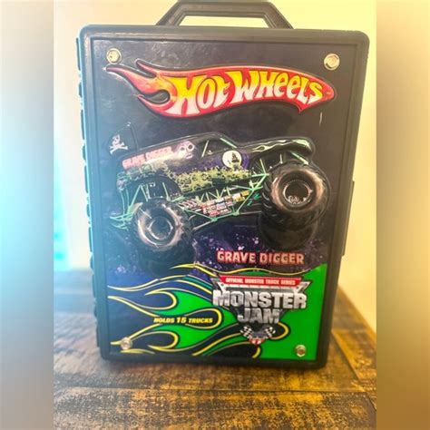 Monster Jam Toys Hot Wheels Grave Digger Monster Jam Carrying Case Poshmark