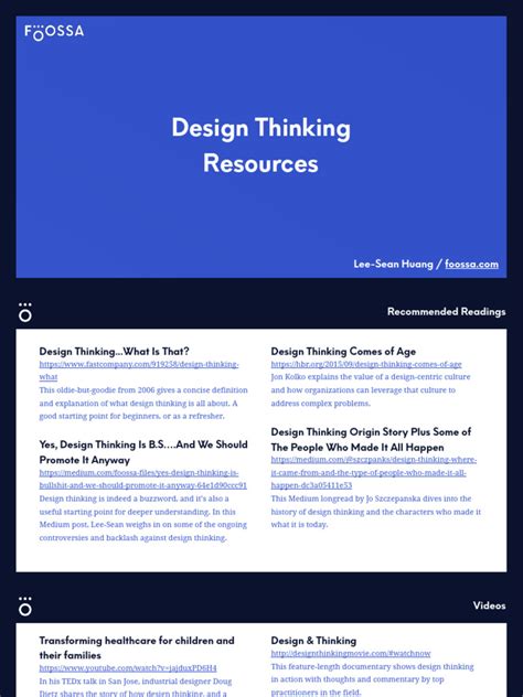 Design Thinking Resources Creativelive Lee Seanhuang Pdf Design